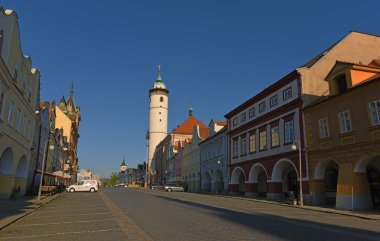 Kasaba Domazlice bahar zamanında