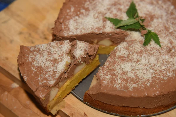 Chocolade cacao cake — Stockfoto