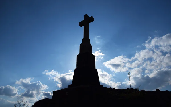 Crucifixo na colina Spicak — Fotografia de Stock