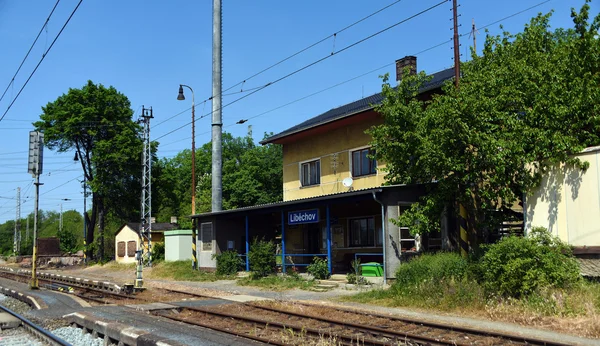 Libechov stacji w środkowych Czechach — Zdjęcie stockowe