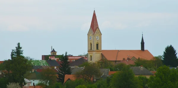 Mseno cidade com igreja — Fotografia de Stock