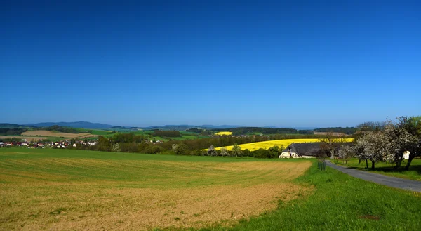 Landschaft im Frühling südlich von Böhmen — Stockfoto