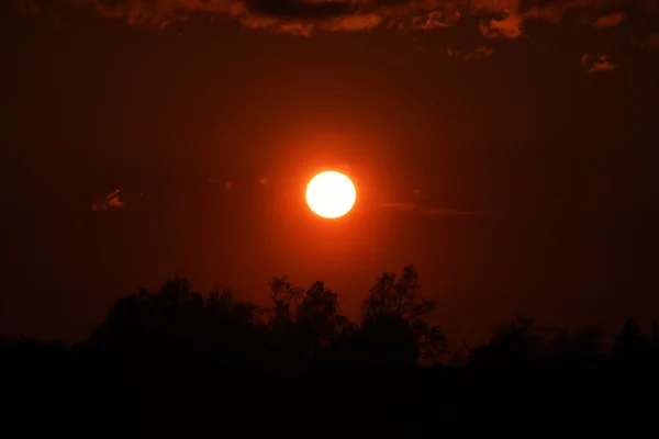 Sonnenuntergang im Krusne-Gebirge — Stockfoto