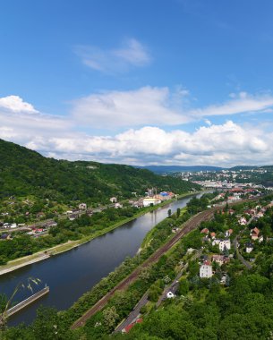 Castle Strekov nehir Labe vadisinde