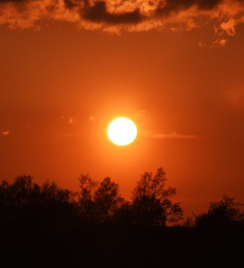 Dağlar Neuhausen hory gün batımı