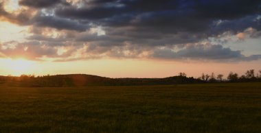 Dağlar Neuhausen hory gün batımı
