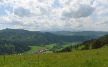 Dağlar Pieniny Slovakya ve Polonya