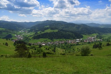 Dağlar Pieniny Slovakya ve Polonya