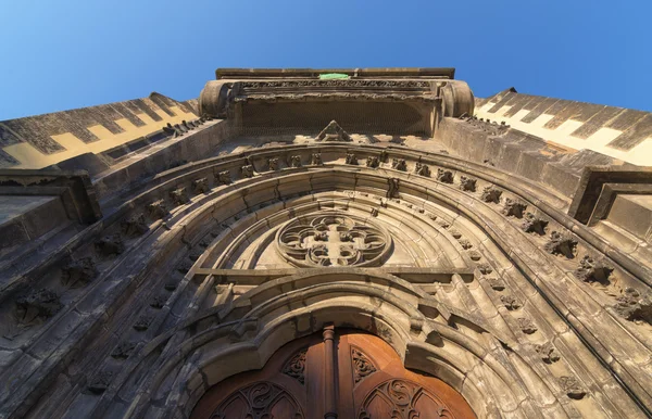 Door of church of Assumption of Mary — Stock Photo, Image