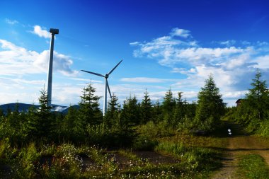 Rüzgar elektrik santrali Jeseniky dağlarında