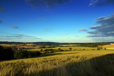 Akşam yakın küçük bir kasaba Okrisky
