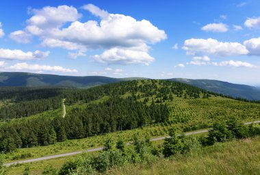 Güzel yaz günü dağda Jeseniky