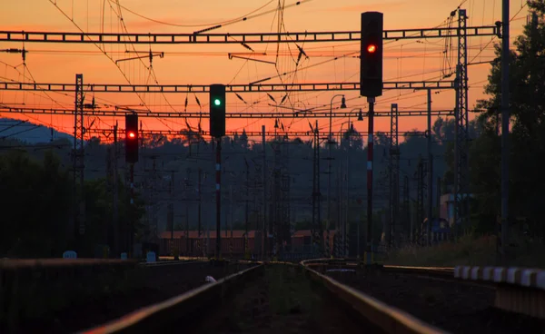 Bahnhof in hnevice in Nordböhmen — Stockfoto