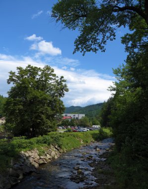 Güneşli bir gün dağda Jesenik