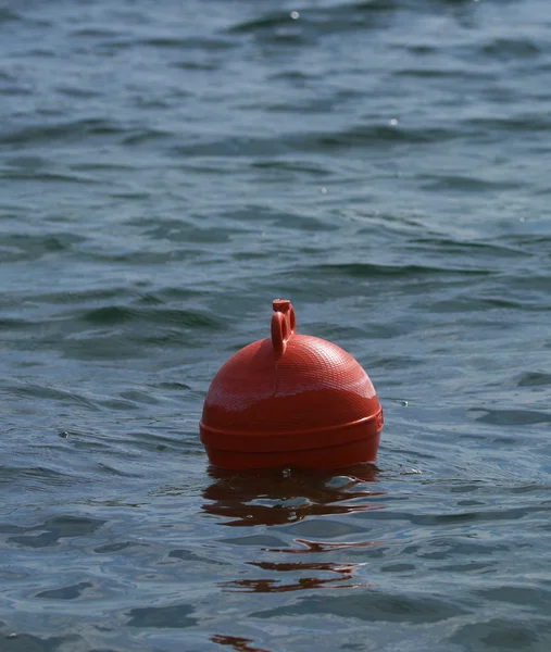 Red buoy in Milada sea — Stock Photo, Image