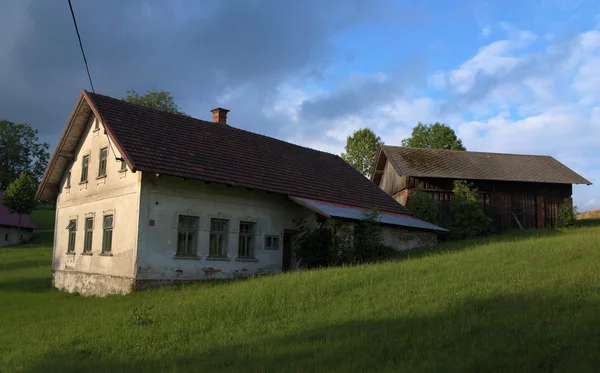 Krkonose montanhas casas e casas — Fotografia de Stock