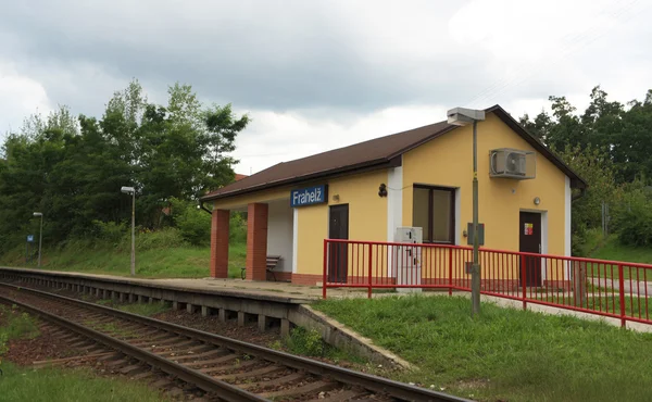 Bau des Bahnhofs Frahelz Dorf — Stockfoto