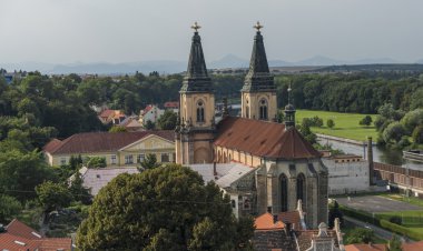 Roudnice nad Labem şehirde yaz gün