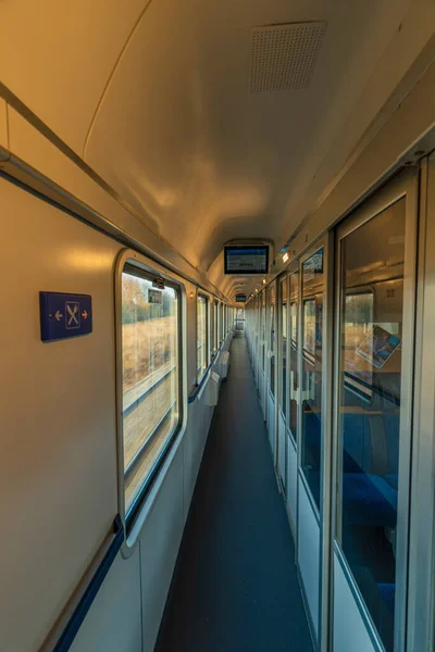 Коридор Экспресе Поезда Чешской Республике Линца Прагу — стоковое фото