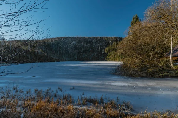 Plesner See Mit Eis Und Schnee Winter Schöner Sonniger Frischer — Stockfoto