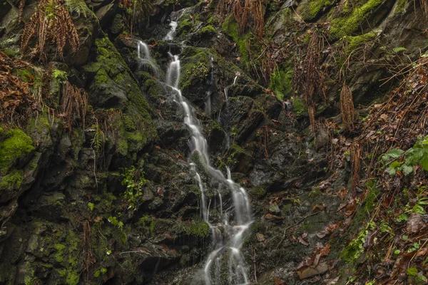 Malý Potok Řeky Malky Doudlebskym Vodopádem Chladném Zimním Barevném Dni — Stock fotografie