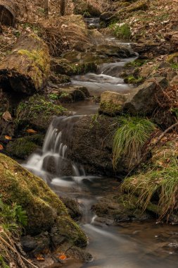 Hluboka nad Vltavou 'nun kuzeyindeki Vltava nehrinin yanında şelalesi olan küçük bir dere.