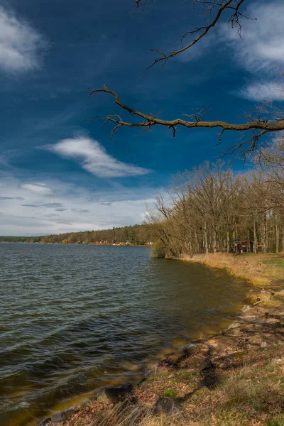 South Bohemia Lagoas Céu Azul Primavera Ensolarado Dia Cor Fresca — Fotografia de Stock