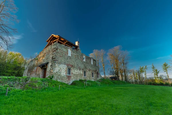 Januv Castle Vizovice Town Fresh Spring Sunny Morning Janova Hill — Stock Photo, Image