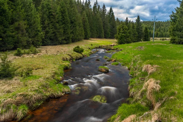 Rolava Mit Frischen Wiesen Und Wäldern Krusne Gebirge — Stockfoto