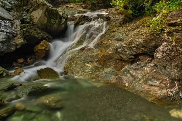 Nice Color Clean Wild Creek Wolfau Village Summer Hot Day — Stock Photo, Image