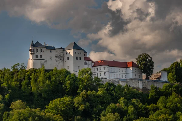 Castillo Centro Eslovaquia Cerca Ciudad Banska Bystrica Verano Día Nublado — Foto de Stock