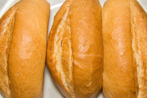 Pão branco assado na hora francês — Fotografia de Stock