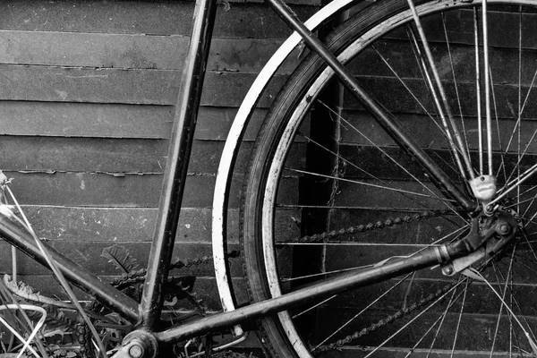 Vieja bicicleta rota sin ruedas —  Fotos de Stock