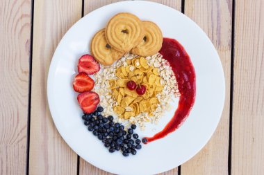 Yemek kahvaltı için sağlıklı bir diyet için