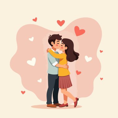 Sevgililer günün kutlu olsun. vektör düz illüstrasyon