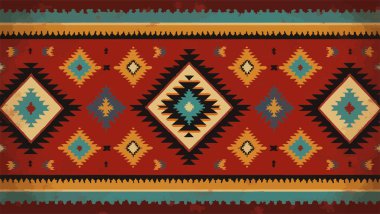 Renkli etnik model. vektör illüstrasyonu.