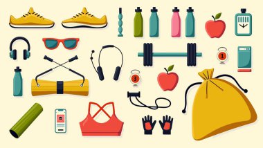 Spor ve fitness simgeler kümesi