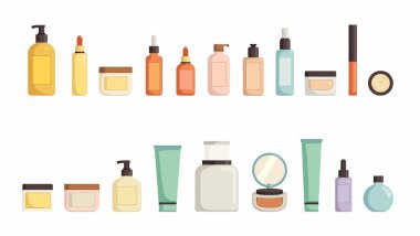 Çeşitli kozmetik şişeleri..