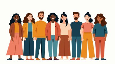 Farklı pozlar veren insanlar.