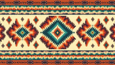 Vektör seamless etnik tribal modeli