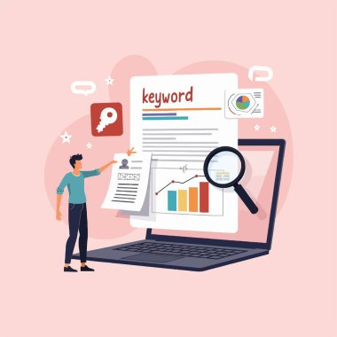 seo konsept vektör çizimi