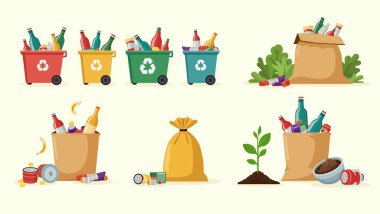 çöp ve çöp kutusu koleksiyonu