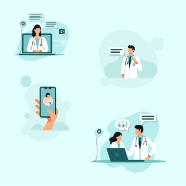 Doktor, doktor ve sağlık ekibi.