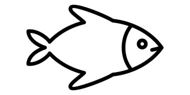 simple fish outline icon