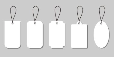 Kağıt fiyat etiketleri koleksiyonu.