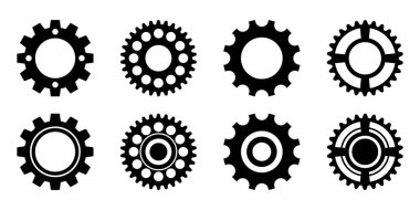 Simple gear icon set