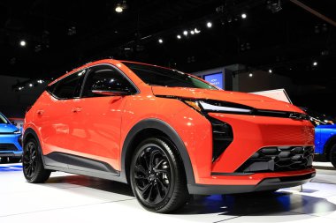 2027 Chevrolet Bolt RS, 2025 Los Angeles Otomobil Fuarı. Los Angeles Otomobil Fuarı Kuzey Amerika 'daki en büyük otomobil fuarlarından biridir.