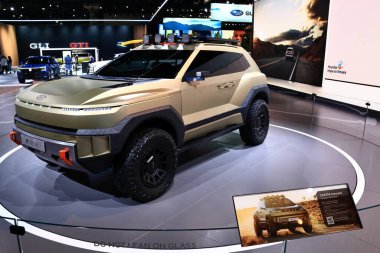Hyundai CRATER Konsepti 2025 Los Angeles Otomobil Fuarı 'nda. Los Angeles Otomobil Fuarı Kuzey Amerika 'daki en büyük otomobil fuarlarından biridir.