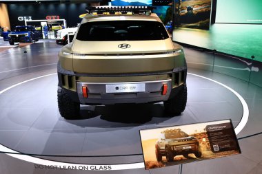 Hyundai CRATER Konsepti 2025 Los Angeles Otomobil Fuarı 'nda. Los Angeles Otomobil Fuarı Kuzey Amerika 'daki en büyük otomobil fuarlarından biridir.