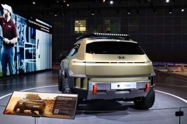 Hyundai CRATER Konsepti 2025 Los Angeles Otomobil Fuarı 'nda. Los Angeles Otomobil Fuarı Kuzey Amerika 'daki en büyük otomobil fuarlarından biridir.